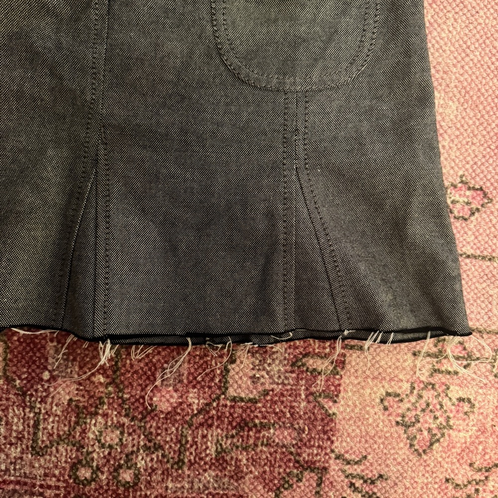 Y2K Esprit Charcoal pleated Mini Skirt with Buttoned Pockets - size 2 - Picture 5 of 16